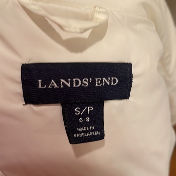 Lands’ End Down Puffer Vest in Ivory - Picture 6 of 8